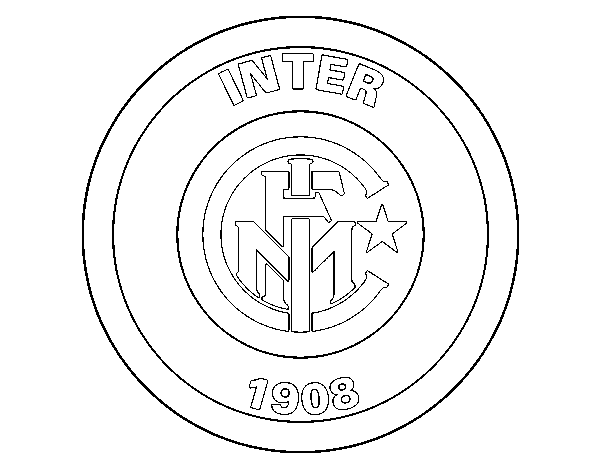 Dibujo de Escudo del Inter de Milán para Colorear