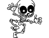 Dibujo de Esqueleto contento 2 para colorear