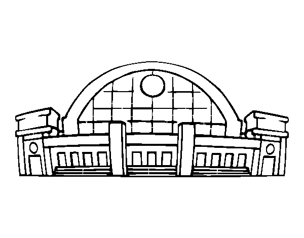 Dibujo de Estación de ferrocarril para Colorear