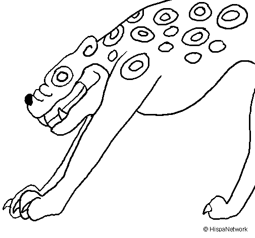 Dibujo De Estatua Jaguar Para Colorear Dibujosnet