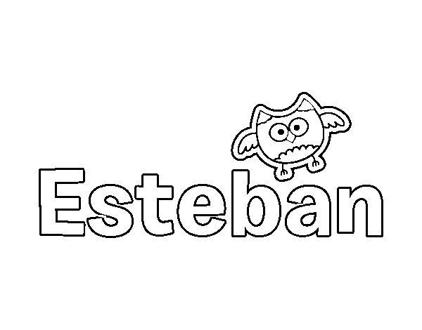 Dibujo de Esteban para Colorear