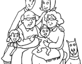 Dibujo de Familia para colorear