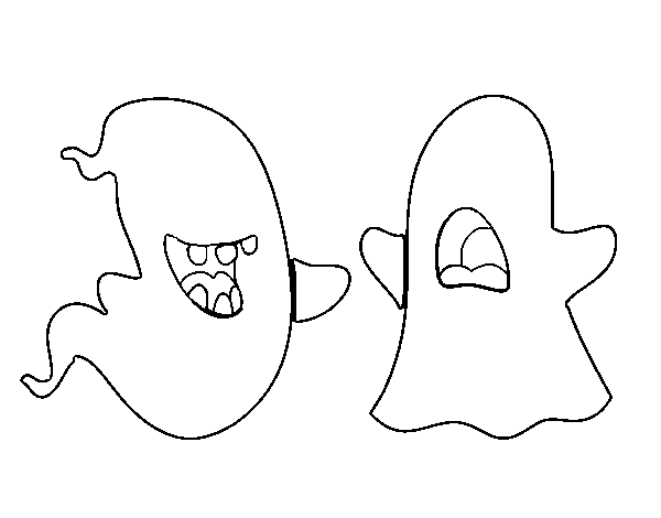  Dibujo de Fantasmas para Colorear