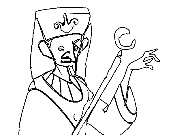 Dibujo de Faraón enfadado para Colorear