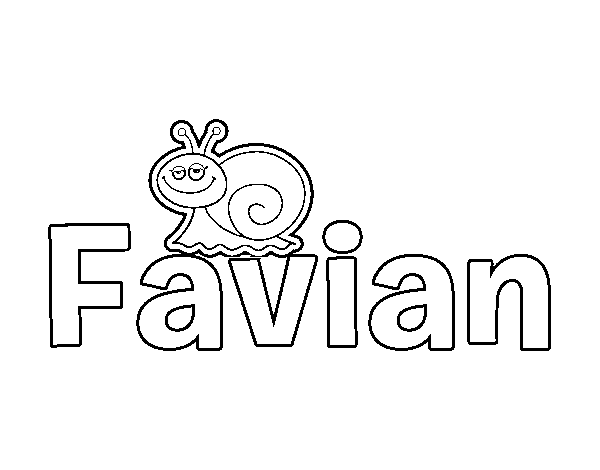 Dibujo de Favian para Colorear