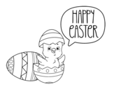 Dibujo de Feliz día de Pascua para colorear