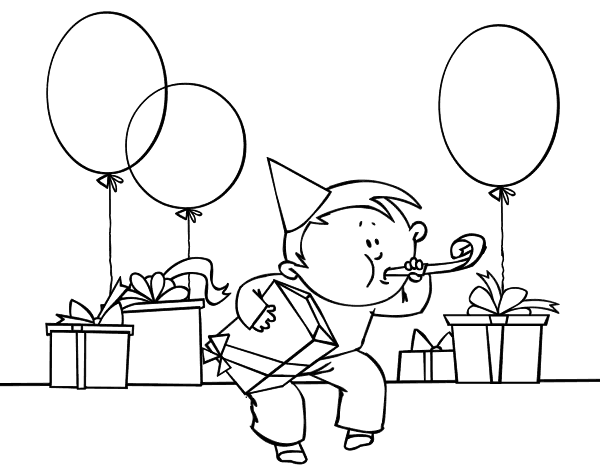  Dibujo de Fiesta de cumpleaños para Colorear