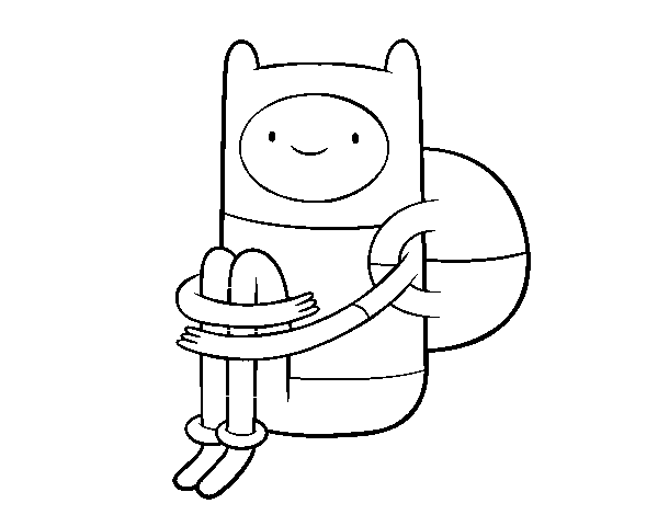 Dibujo de Finn sentado para Colorear