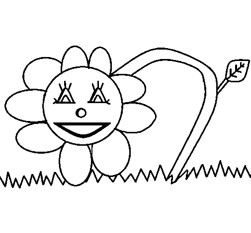 Dibujo de Flor de campo 1 para Colorear