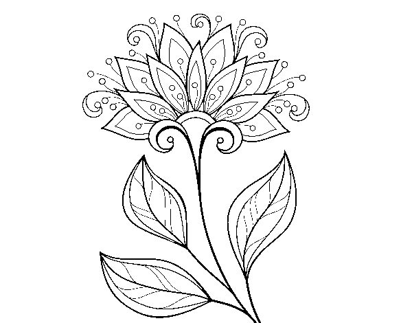 Dibujo De Flor Decorativa Para Colorear Dibujos Net