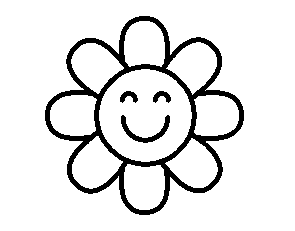 Dibujo de Flor sencilla para Colorear