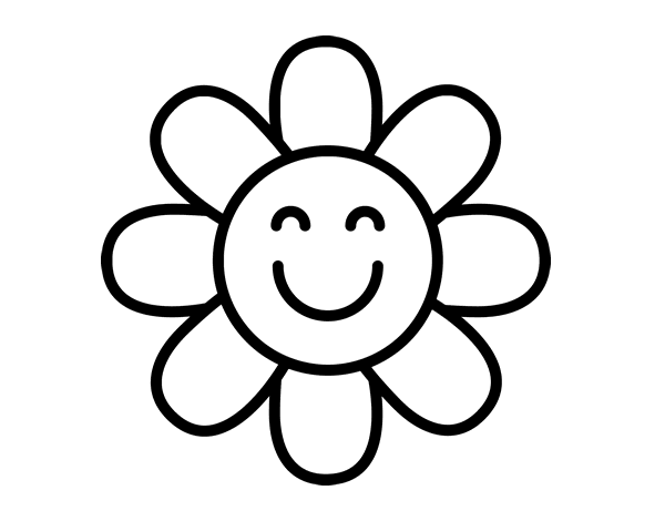 Dibujo de Flor sencilla para Colorear 
