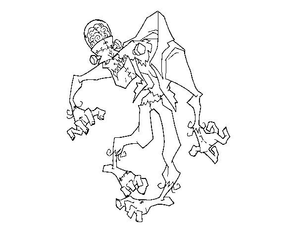 Dibujo de Frankenstein zombie para Colorear