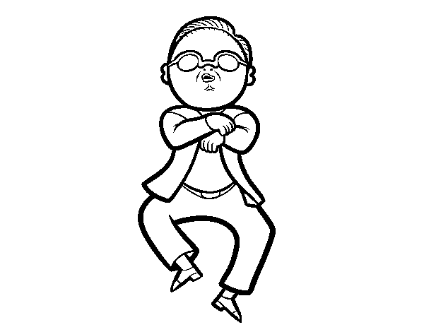 Dibujo de Gangnam Style para Colorear