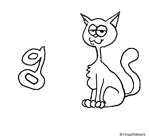 Dibujo de Gato 3 para Colorear
