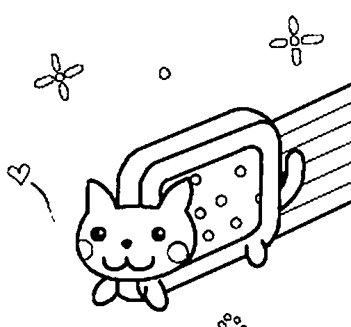 Dibujo de Gato de fantasía para Colorear