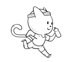 Dibujo de Gato runner para colorear