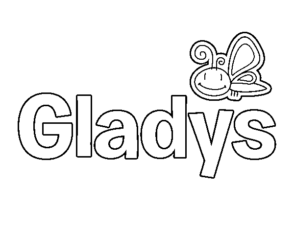 Dibujo de Gladys para Colorear