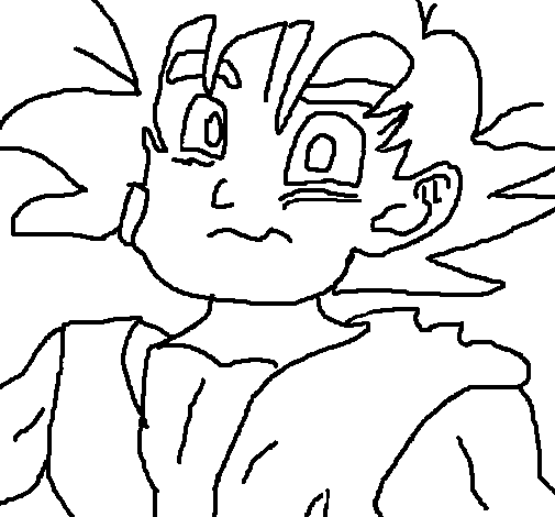 Dibujo De Goku Para Colorear Dibujosnet