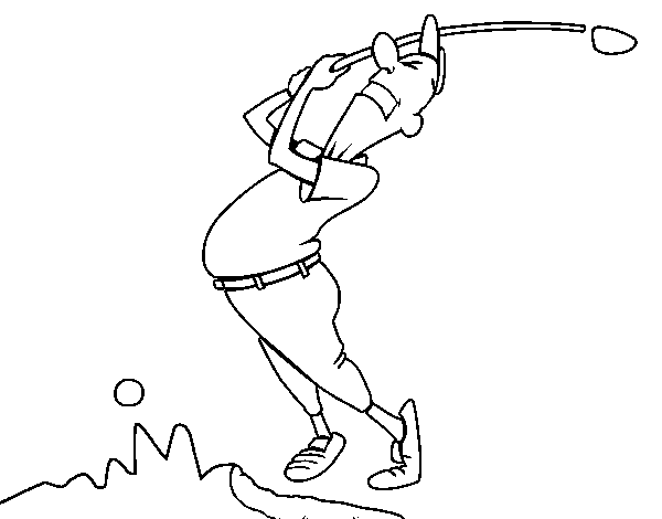 Dibujo de Golfista para Colorear