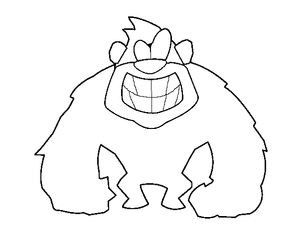 Dibujo de Gorila peludo para Colorear