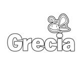 Dibujo de Grecia nombre para colorear