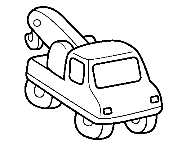 Dibujo de Grúa de vehículos para Colorear