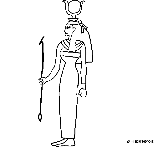Dibujo de Hathor para Colorear