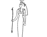 Dibujo de Hathor para colorear