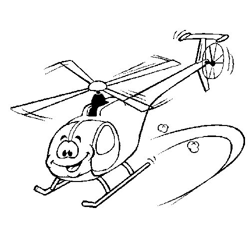 Dibujo de Helicóptero 1 para Colorear