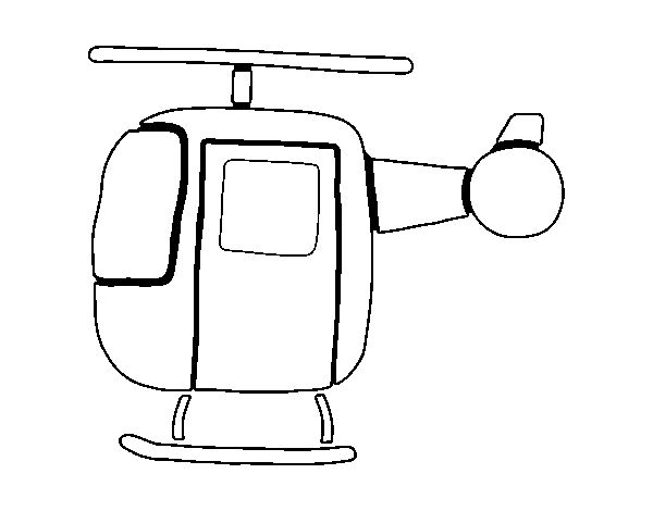 Dibujo de Helicóptero ligero para Colorear