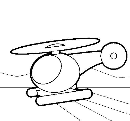Dibujo de Helicóptero pequeño para Colorear