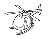 Dibujo de Helicóptero volando para colorear
