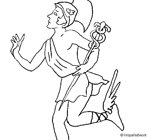 Dibujo de Hermes para Colorear