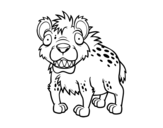 Dibujo de Hiena manchada para colorear