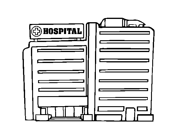 Dibujo de Hospital para Colorear