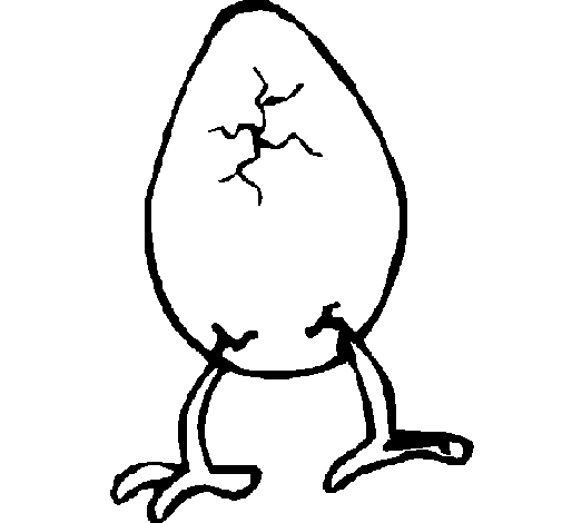 Dibujo de Huevo con patas para Colorear