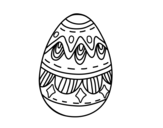 Dibujo de Huevo de Pascua con Rombos para colorear