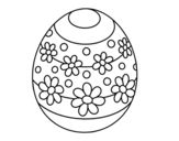 Dibujo de Huevo de Pascua de primavera para colorear