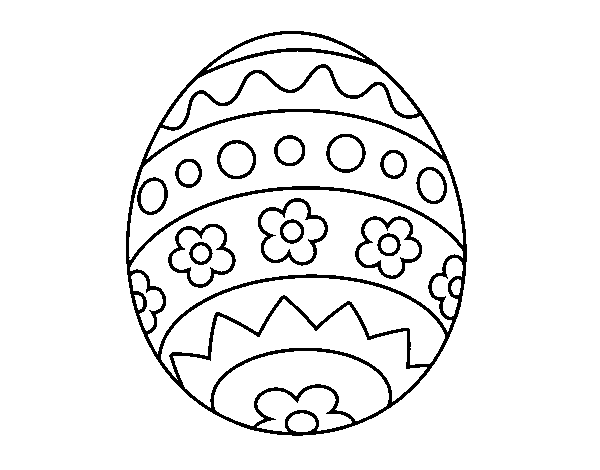 Dibujo de Huevo de Pascua DIY para Colorear