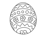 Dibujo de Huevo de Pascua DIY para colorear