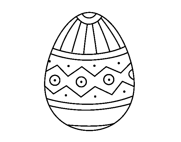 Dibujo de Huevo de Pascua estampado para Colorear