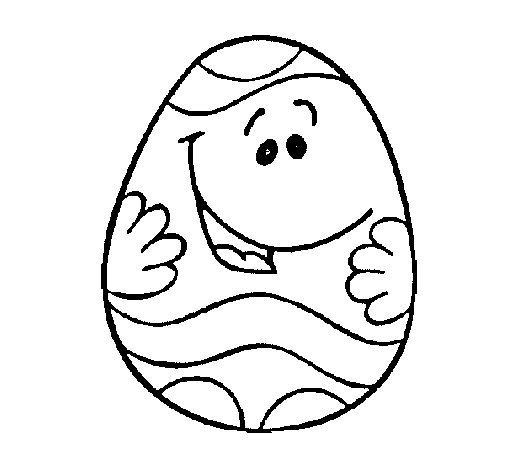  Dibujo de Huevo de pascua feliz para Colorear