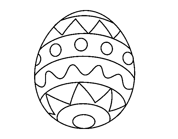 Dibujo de Huevo de Pascua infantil para Colorear