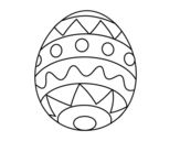 Dibujo de Huevo de Pascua infantil para colorear