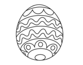 Dibujo de Huevo de Pascua para niños para colorear