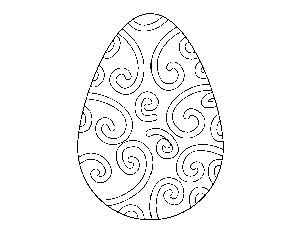 Dibujo de Huevo decorado para Colorear
