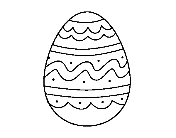 Dibujo de Huevo del día de Pascua para Colorear