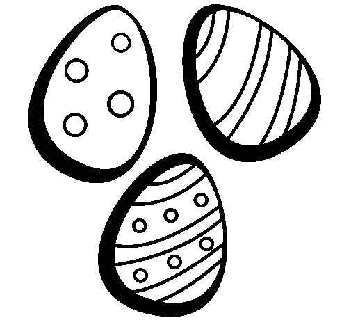 Dibujo de Huevos de pascua IV para Colorear