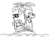 Dibujo de Isla pirata